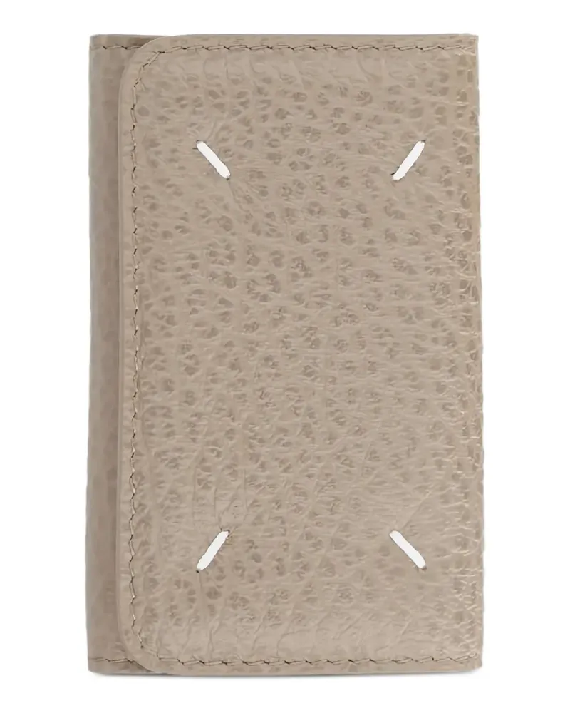 Maison Margiela Four Stitches Schlüsselanhänger aus gekörntem Leder - Nude Nude