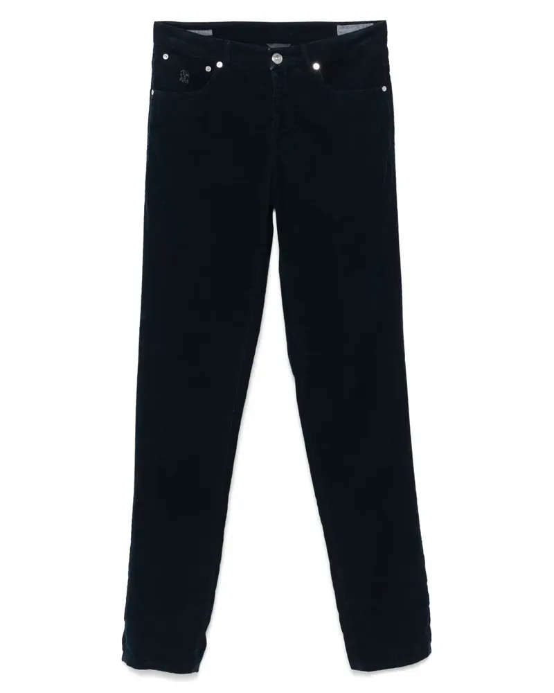 Brunello Cucinelli Hose aus Cord - Blau Blau