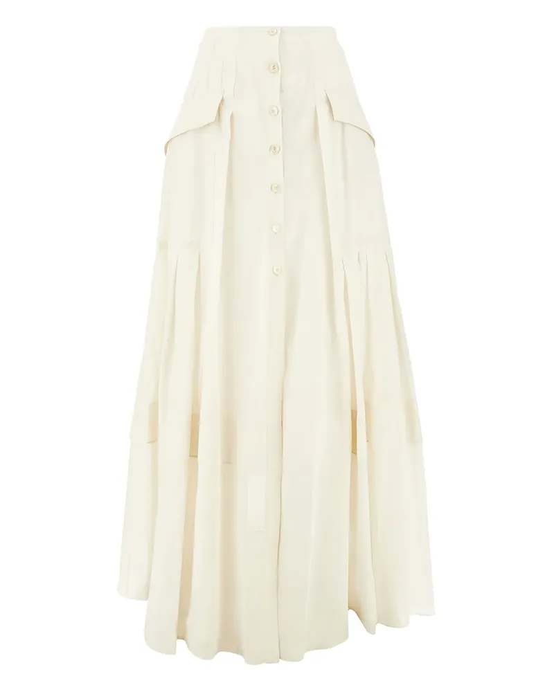 Alberta Ferretti Midirock mit Falten - Nude Nude
