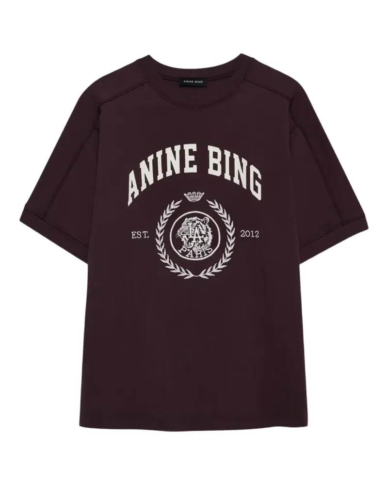 Anine Bing Jaylin T-Shirt mit Logo-Print - Rot Rot