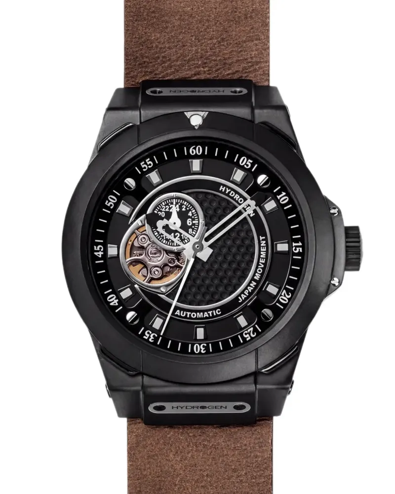 Hydrogen Vento Armbanduhr mit skelettiertem Zifferblatt 44mm - Schwarz Schwarz