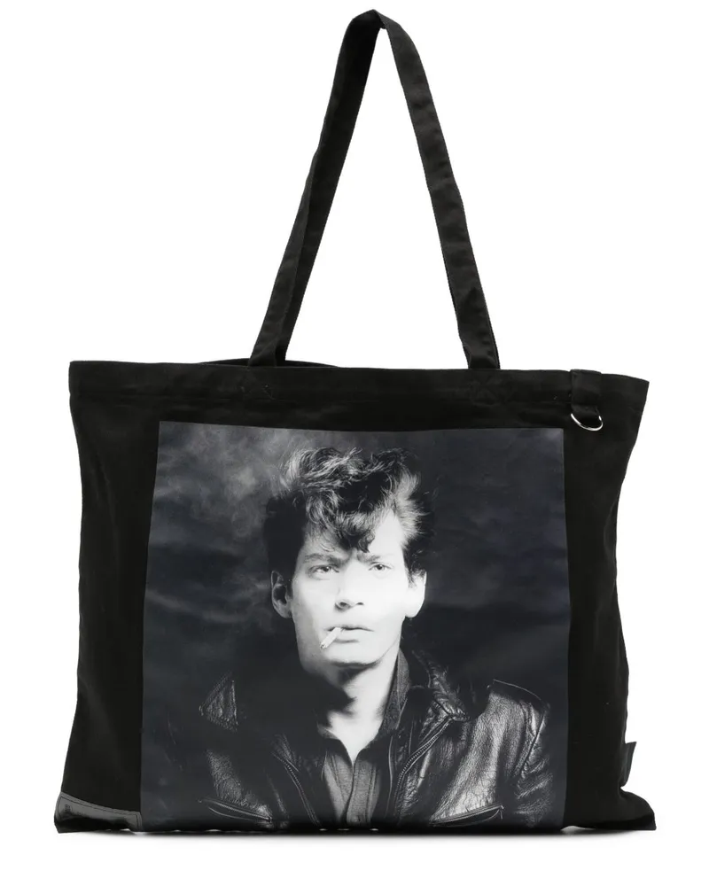 Izzue Schultertasche mit grafischem Print Schwarz