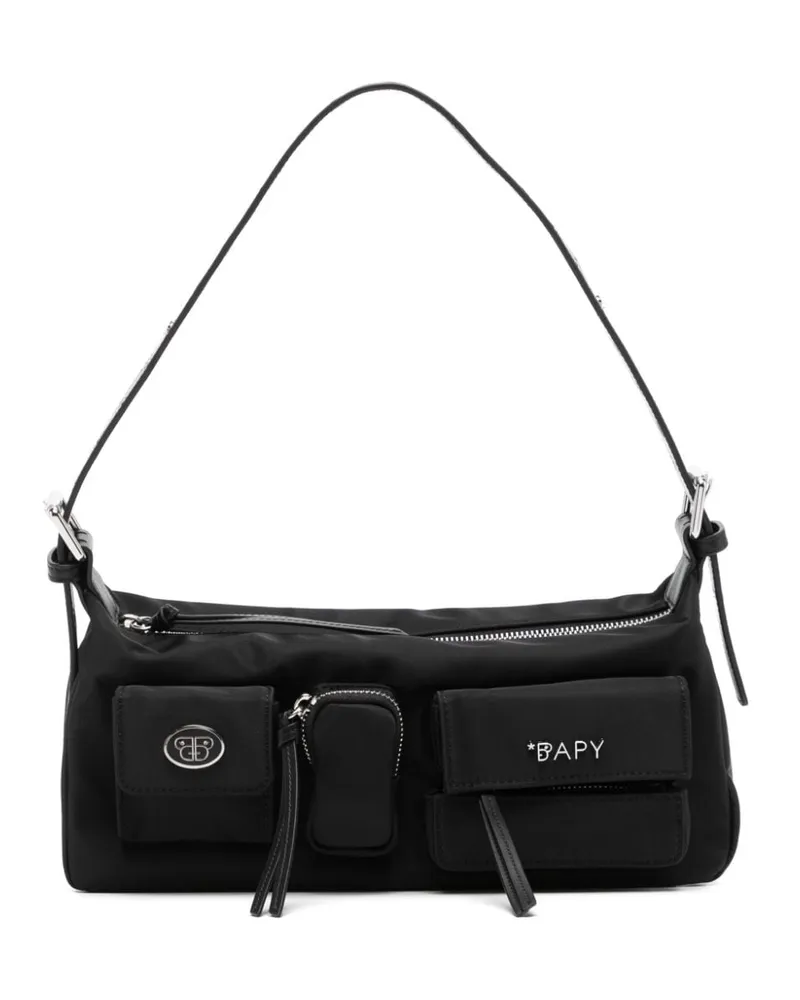 BAPE Schultertasche mit Logo - Schwarz Schwarz
