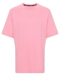 Marine Serre Sichelmond-T-Shirt aus Bio-Baumwolle Rosa