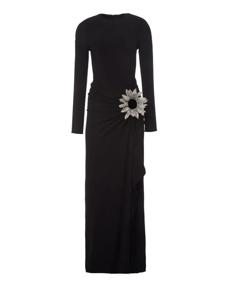 Monse Drapiertes Maxikleid - Schwarz Schwarz
