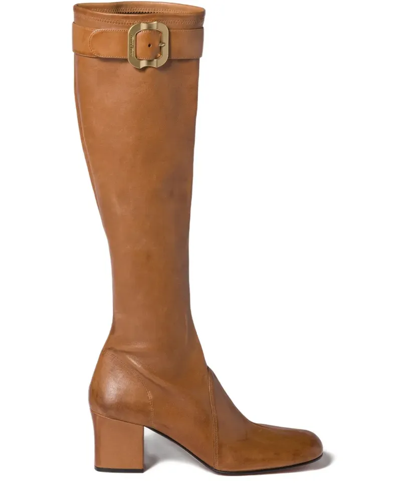 Miu Miu Stiefel mit Schnallenverschluss 65mm - Braun Braun