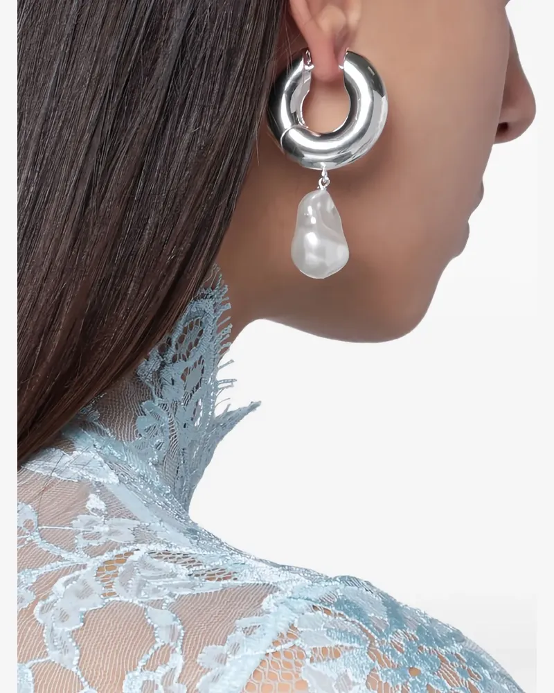 ÉLIOU Perla hoop earrings - Silber Silber