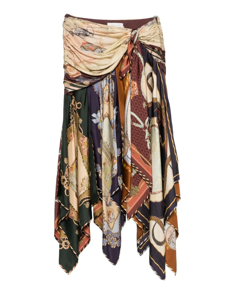 Zimmermann Spliced Scarf Rock mit Zipfelsaum - Braun Braun
