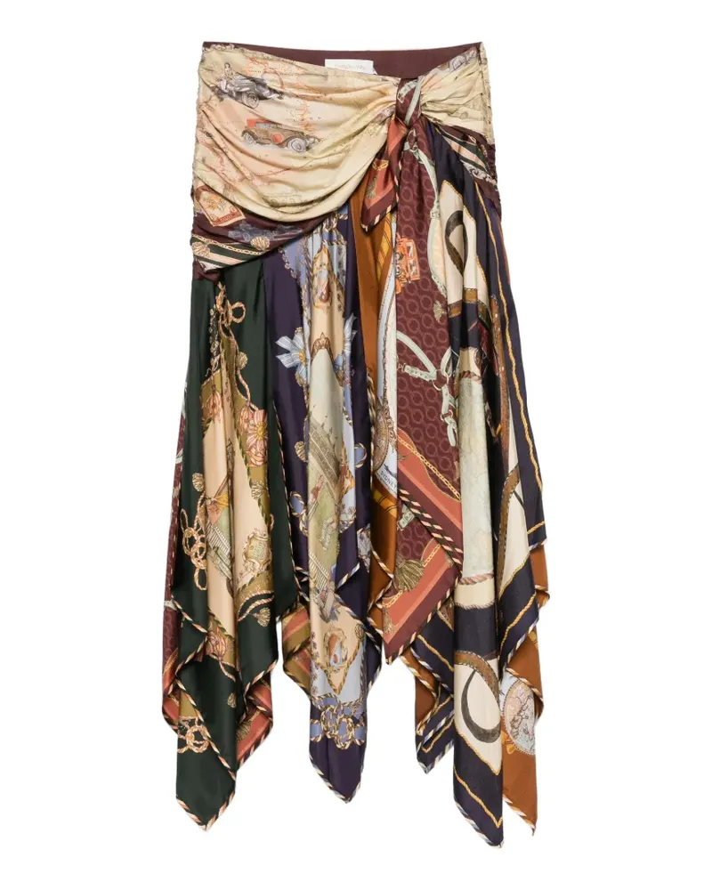 Zimmermann Spliced Scarf Rock mit Zipfelsaum - Braun Braun