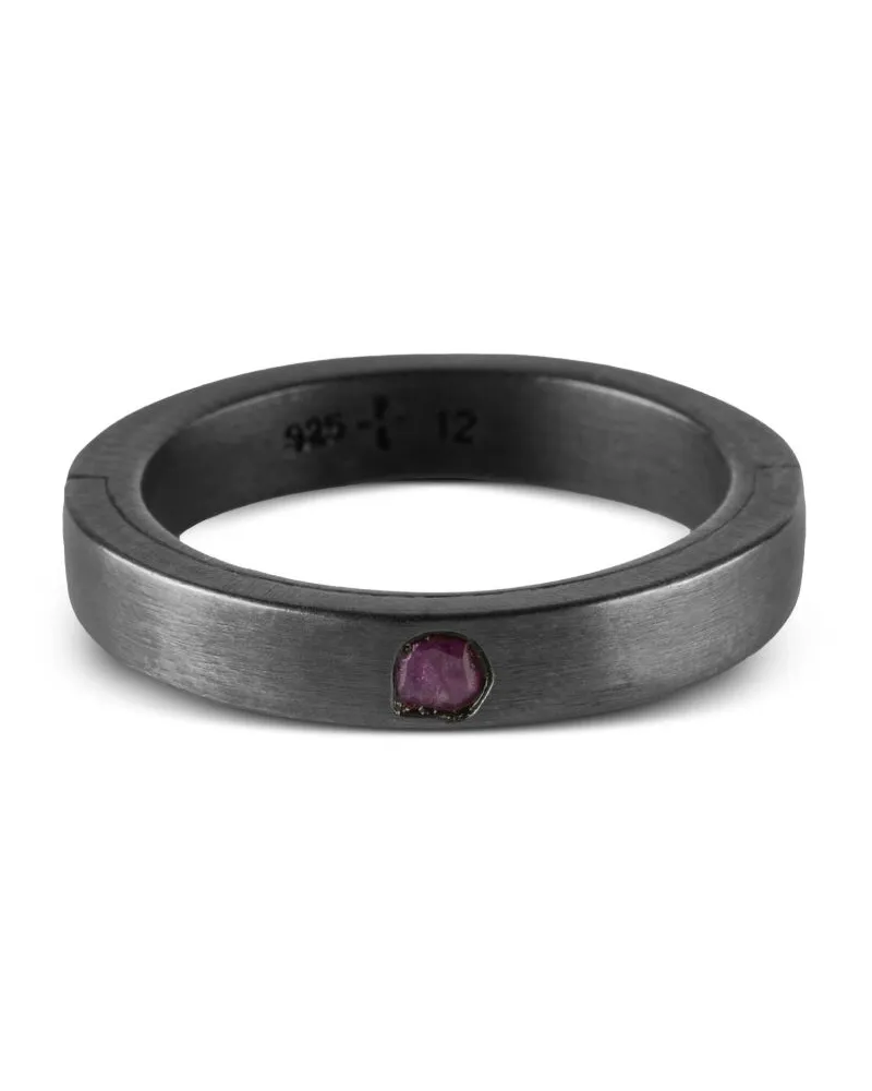 Parts Of Four Sistema Ring aus Sterlingsilber mit Rubin - Schwarz Schwarz