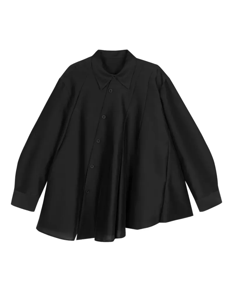 JNBY Asymmetrisches Hemd in A-Linie - Schwarz Schwarz