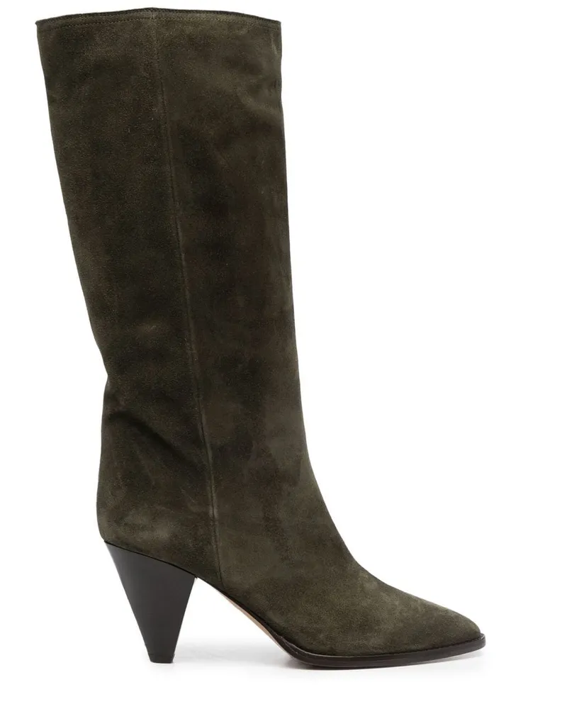 Isabel Marant Kniehohe Wildlederstiefel - Grün Grün