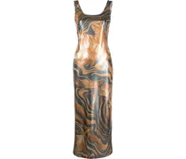 Metallic-Kleid - Grau