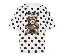 T-Shirt mit Polka Dots - Weiß