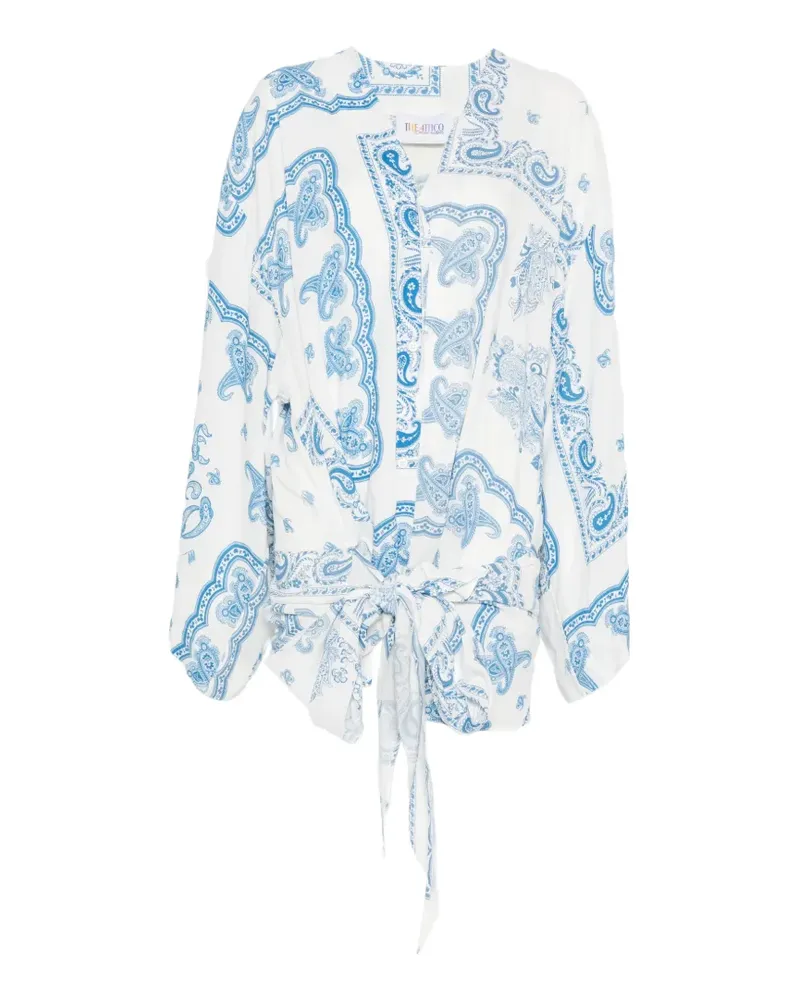 ATTICO paisley asymmetric dress - Weiß Weiß