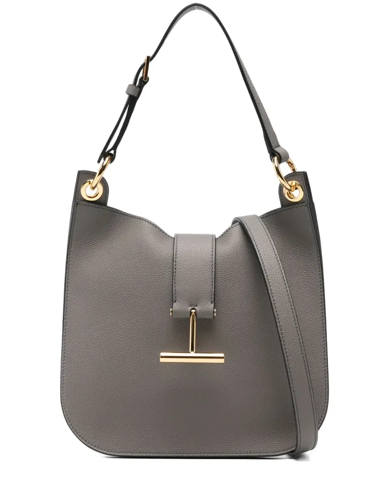Tom Ford small Tara T-bar leather shoulder bag - Grau Grau