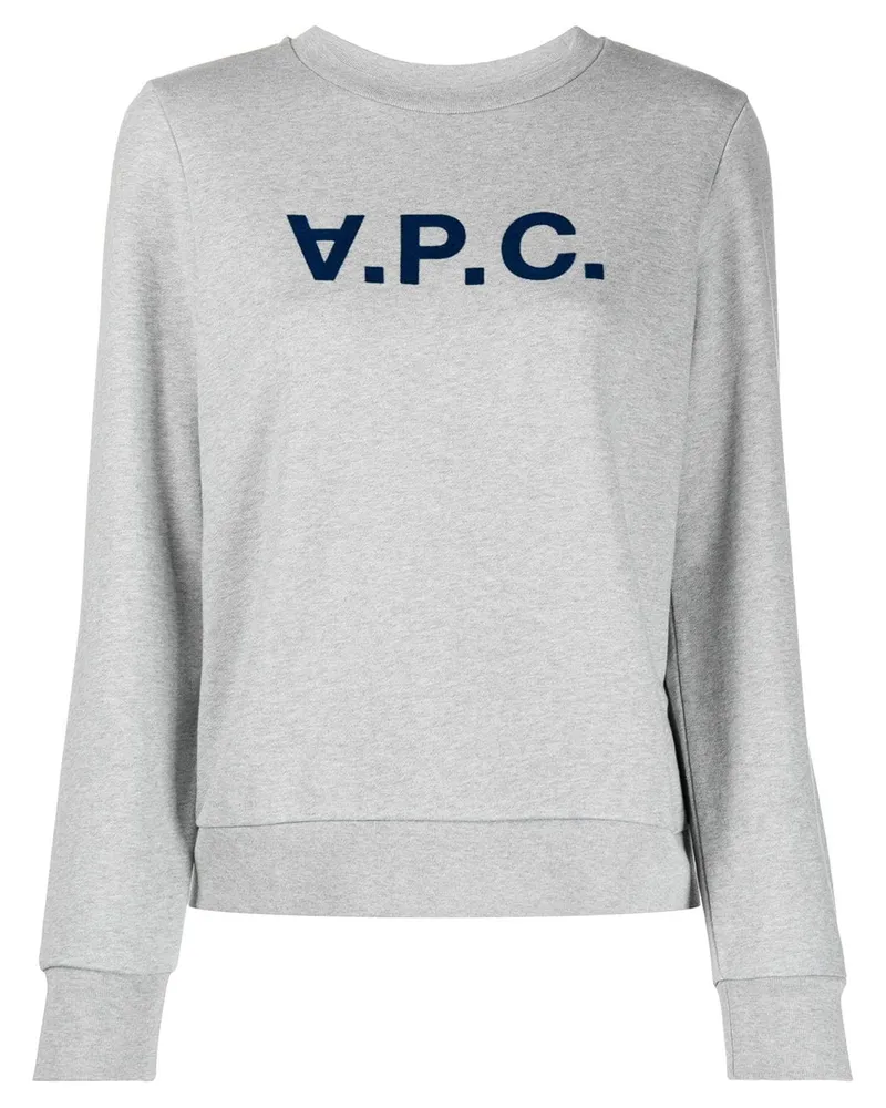 A.P.C. Sweatshirt mit Logo-Print - Grau Grau