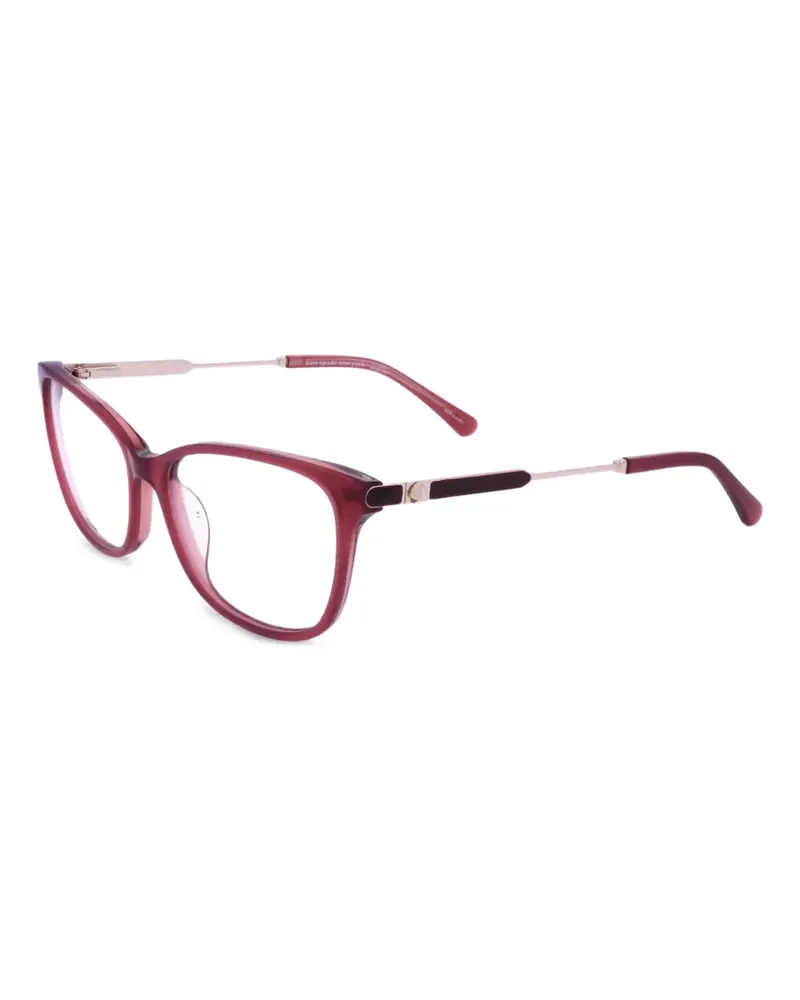 Kate Spade Eckige Brille mit Logo-Schild - Rosa Rosa