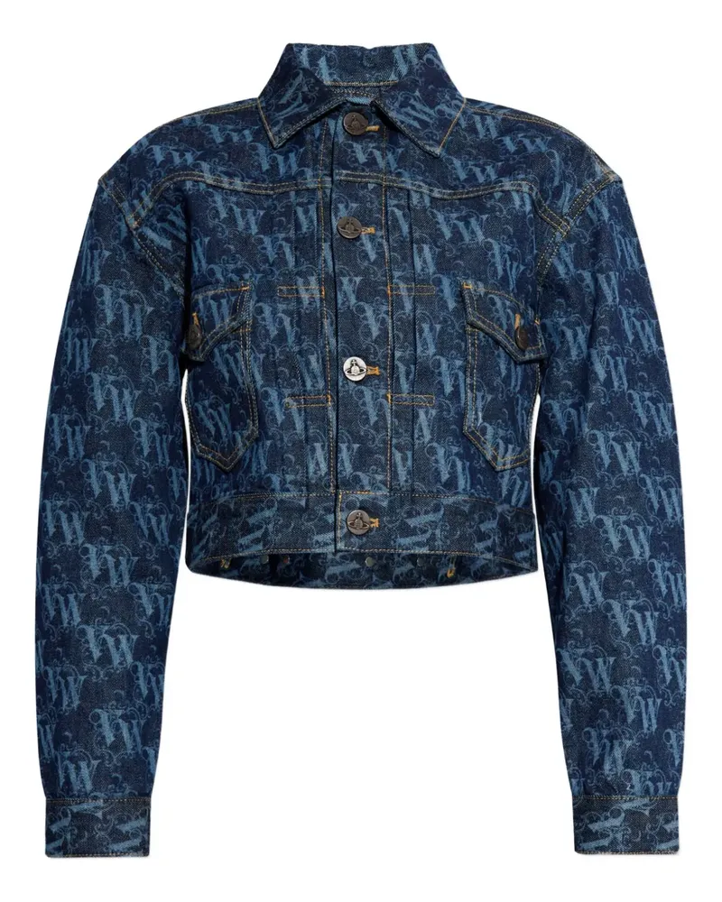 Vivienne Westwood buttoned patterned jacket - Blau Blau