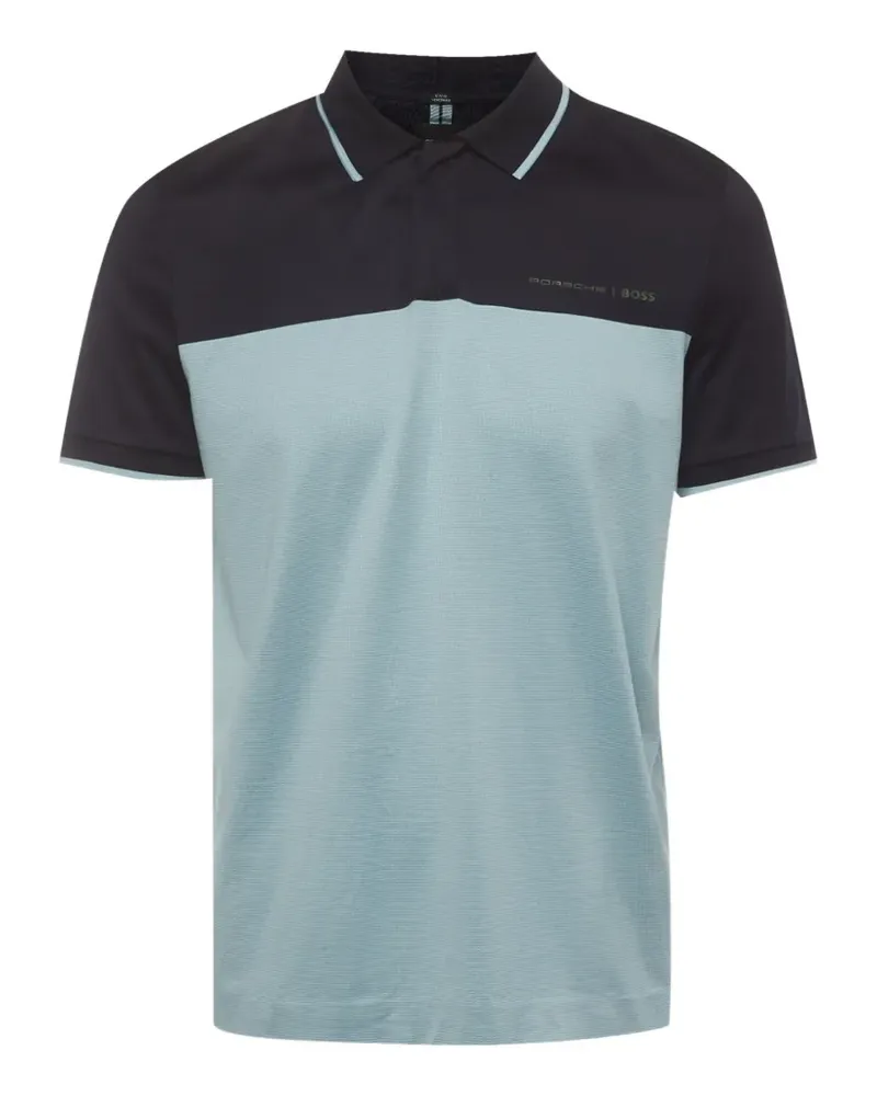 HUGO BOSS Phillipson color-blocked logo-print polo shirt - Blau Blau