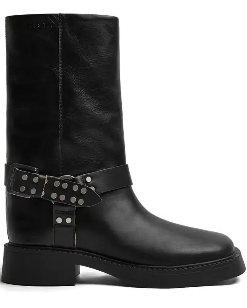 Miista Maitea Bikerstiefel mit Nieten 30mm - Schwarz Schwarz