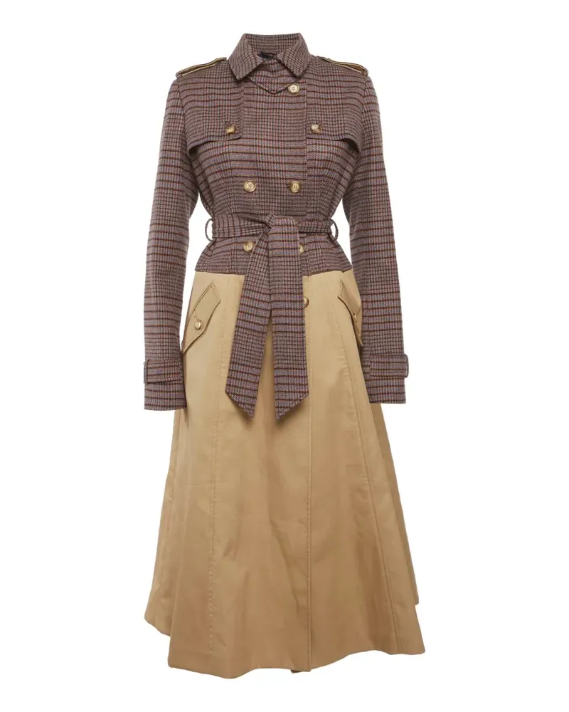 Gabriela Hearst plaid double-breasted trench coat - Braun Braun