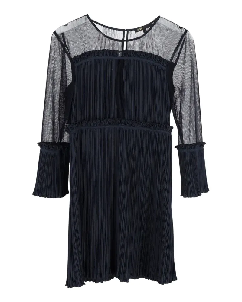 Maje sheer-sleeve mini dress - Blau Blau