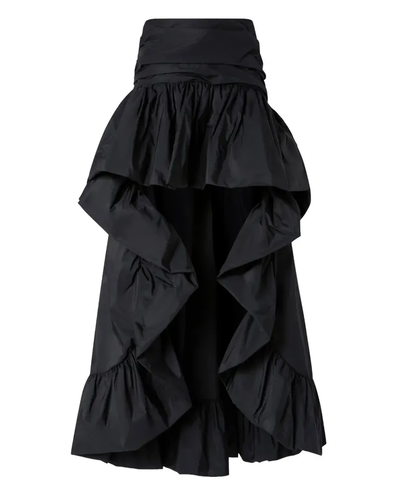 Pinko Asymmetrischer Rock mit Rüschen - Schwarz Schwarz