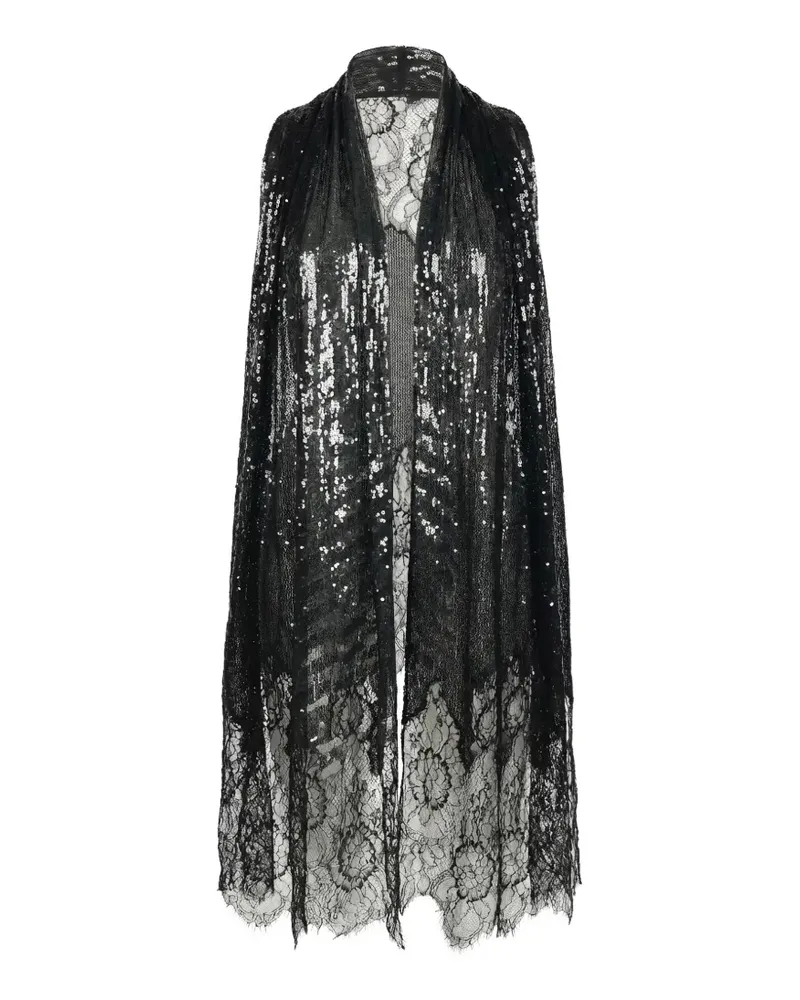 Valentino Garavani sequin-embellished lace scarf - Schwarz Schwarz