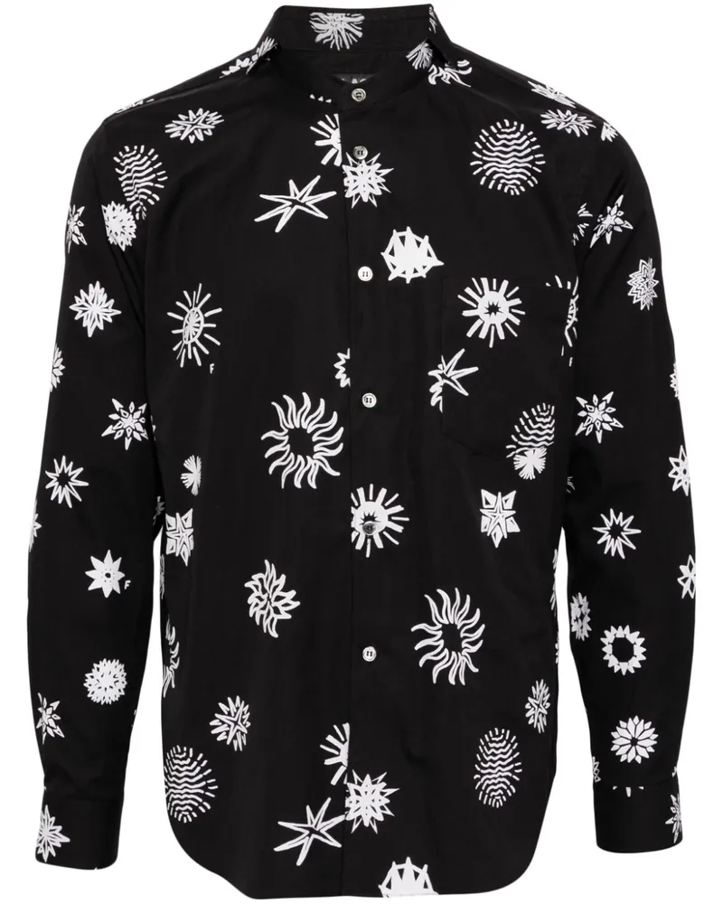 Comme des Garçons Hemd mit grafischem Print - Schwarz Schwarz