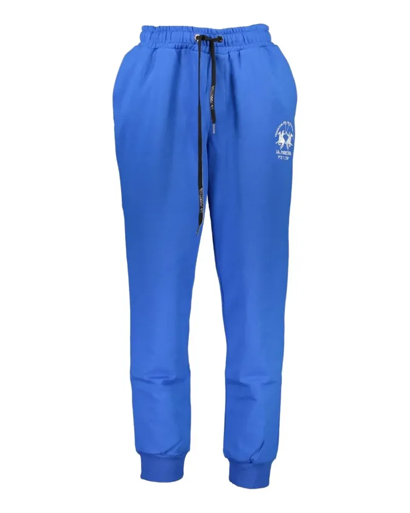 La Martina logo-print drawstring-waist track pants - Blau Blau