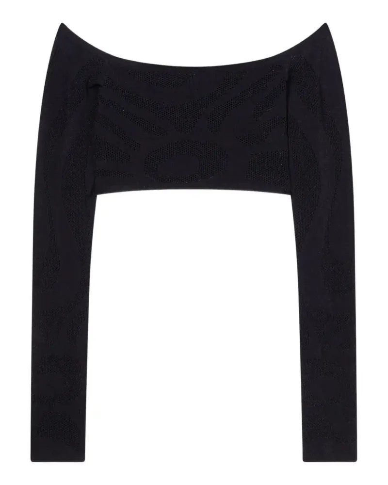 Emilio Pucci cropped jacquard Marmo top - Schwarz Schwarz