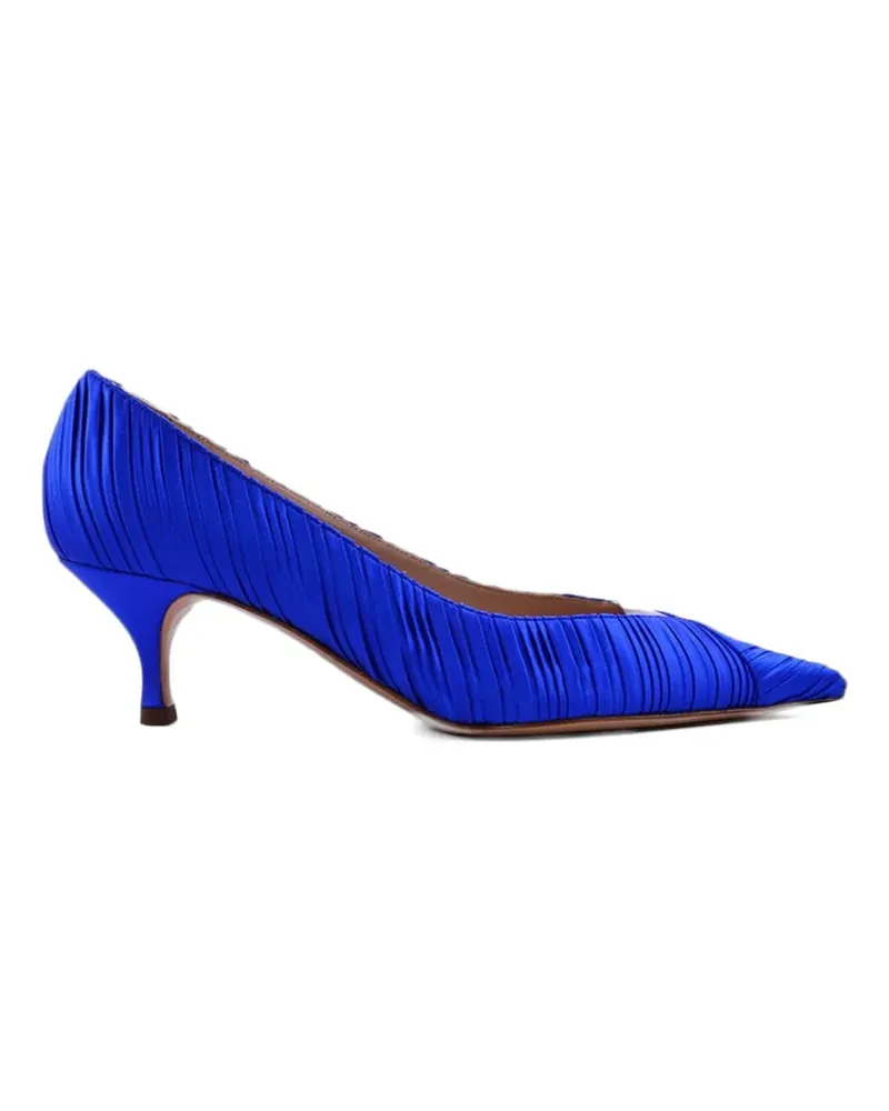 Casadei pleated satin pumps - Blau Blau