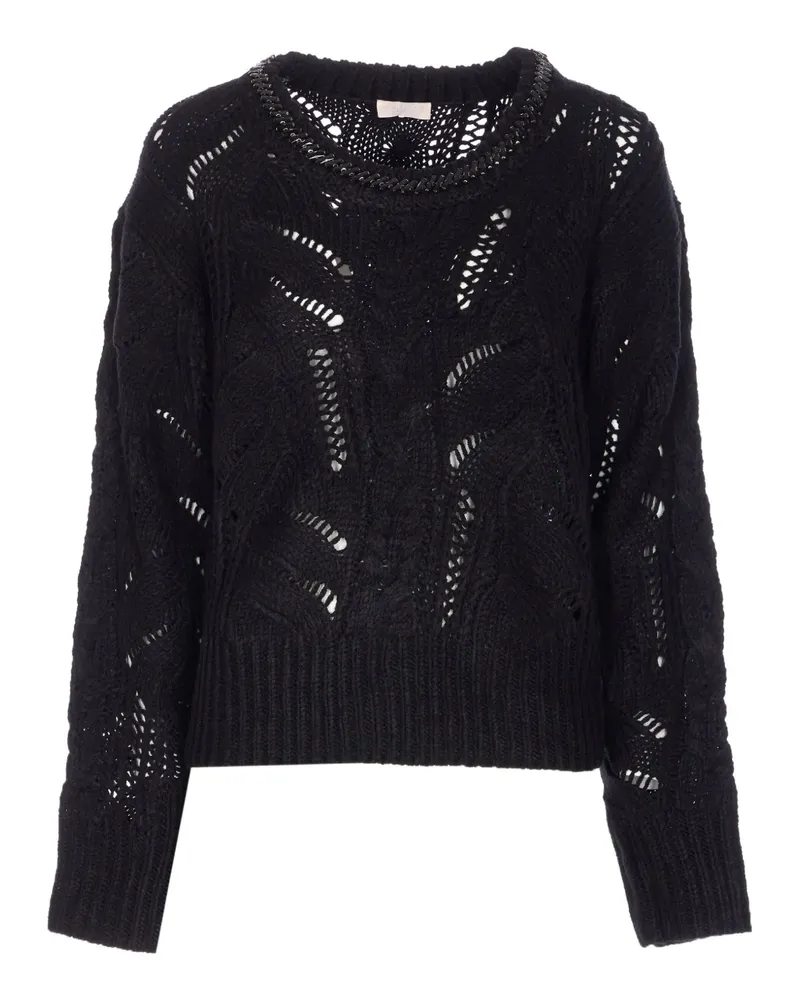 Liu Jo crystal knitted sweater - Schwarz Schwarz