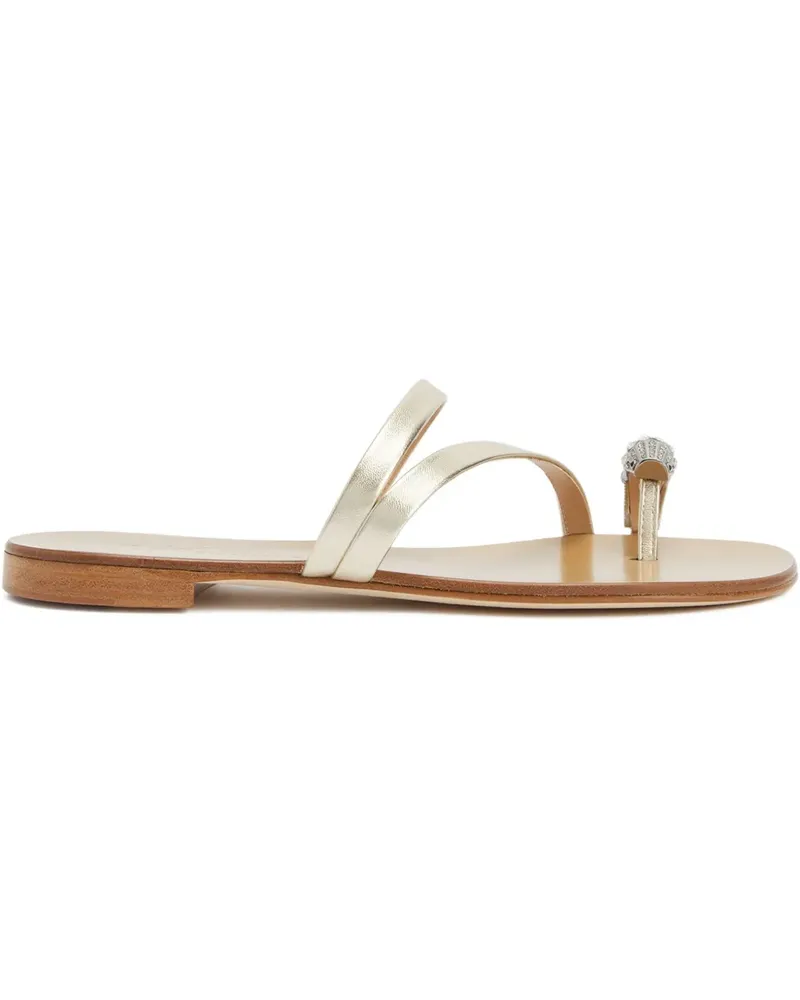Giuseppe Zanotti Febe Carre Sandalen mit verzierter Kappe - Gold Gold