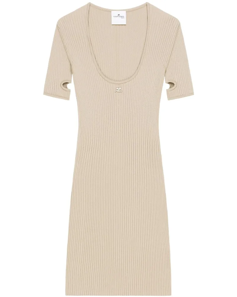 Courrèges Minikleid mit Cut-Out - Nude Nude