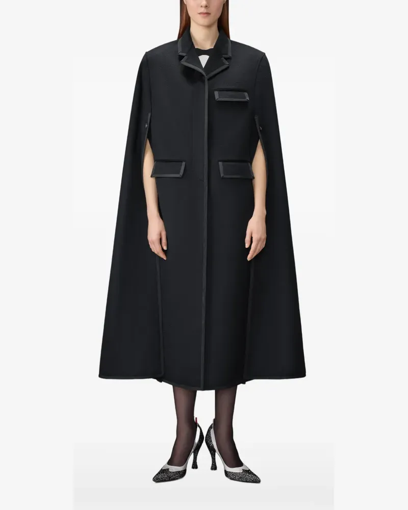 Thom Browne Chesterfield Cape aus Kaschmir - Schwarz Schwarz