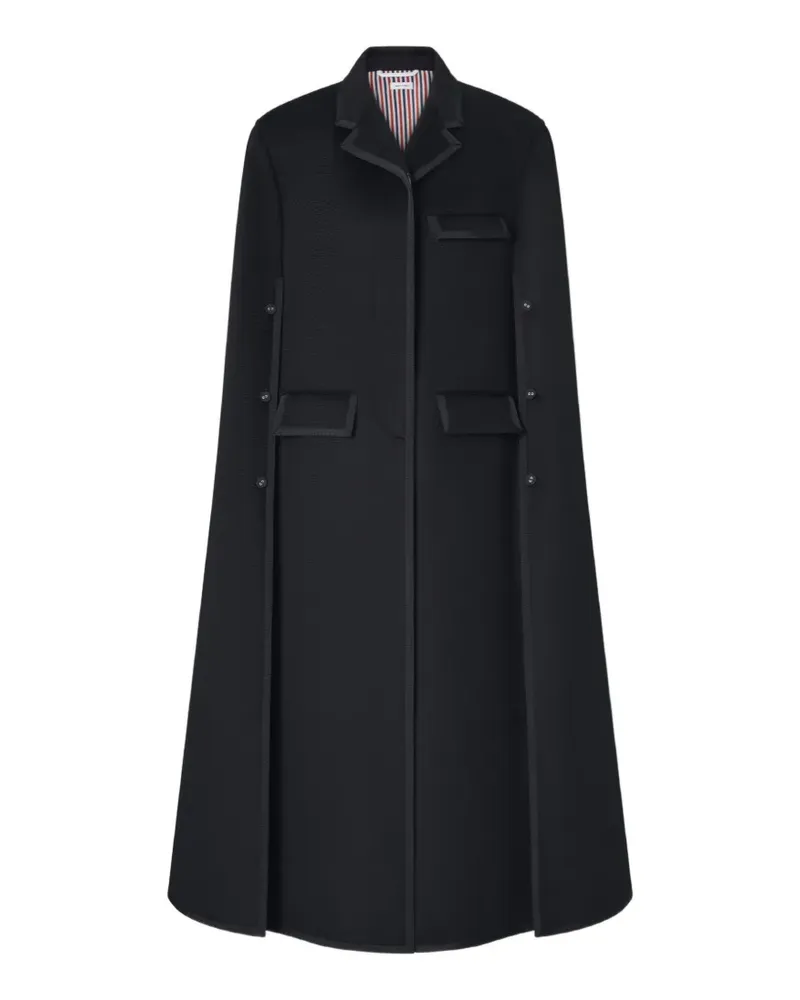 Thom Browne Chesterfield Cape aus Kaschmir - Schwarz Schwarz