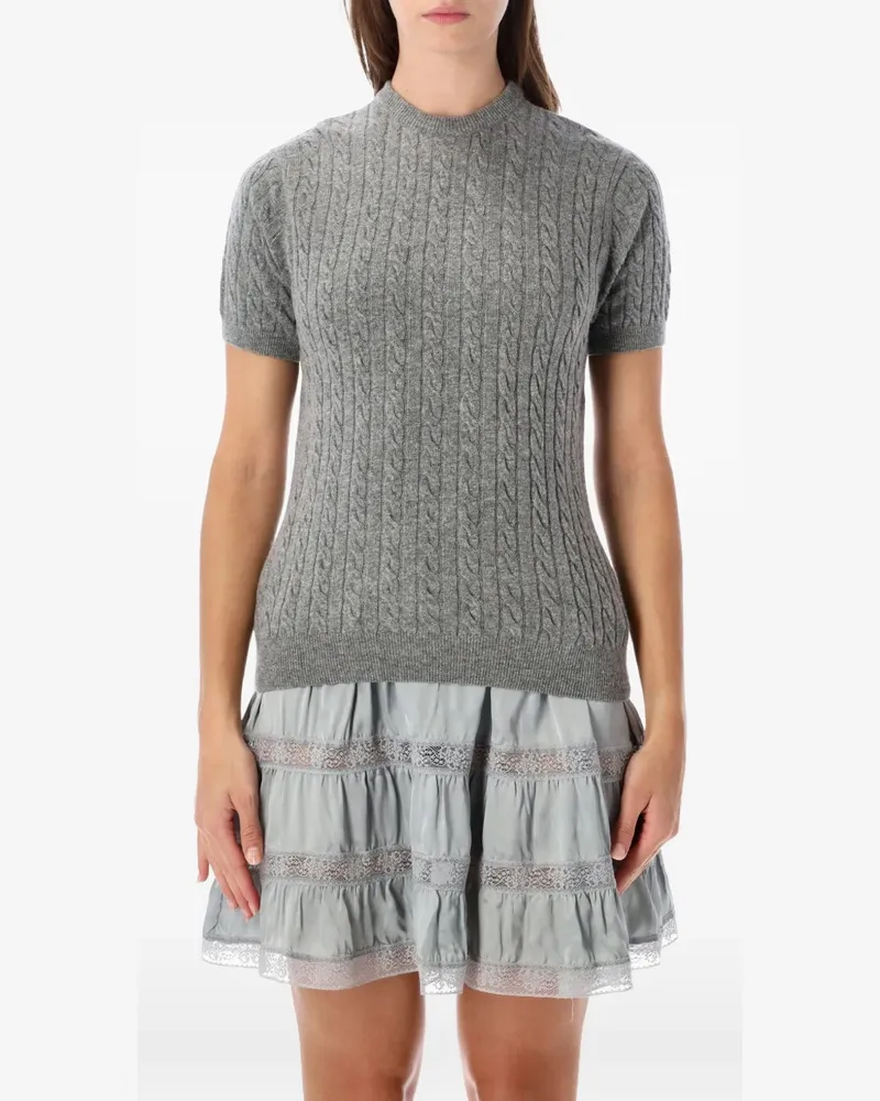 GIMAGUAS Pullover mit Zopfmuster - Grau Grau