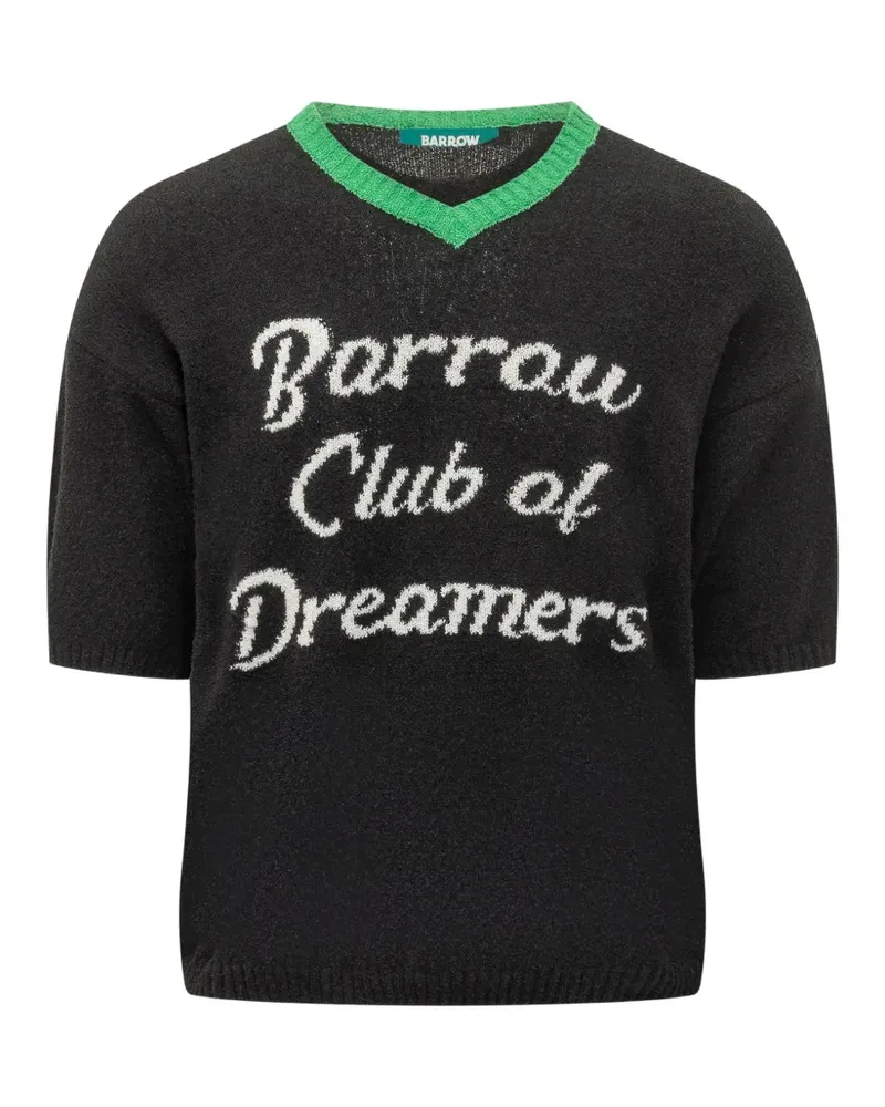 BARROW V-neck knitted T-shirt - Schwarz Schwarz