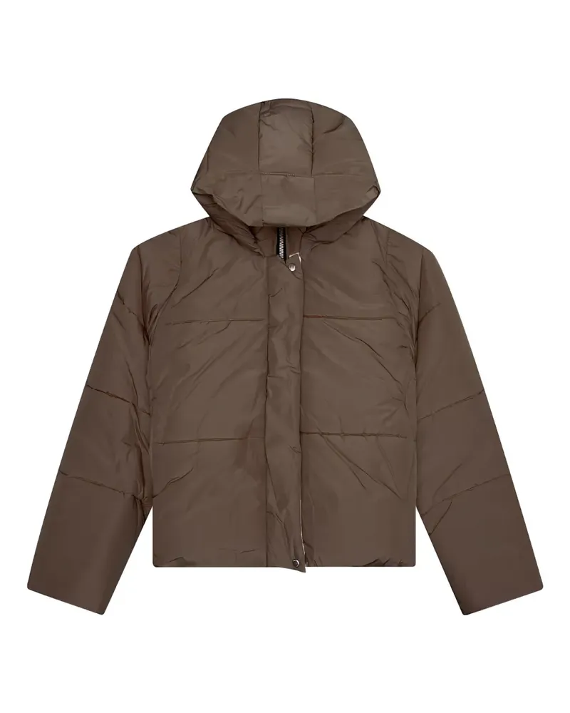 RHUDE Gefütterte Jacke mit Logo - Braun Braun