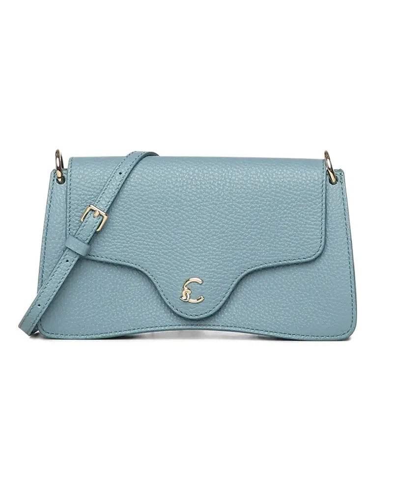 Coccinelle logo-embroidered shoulder bag - Blau Blau