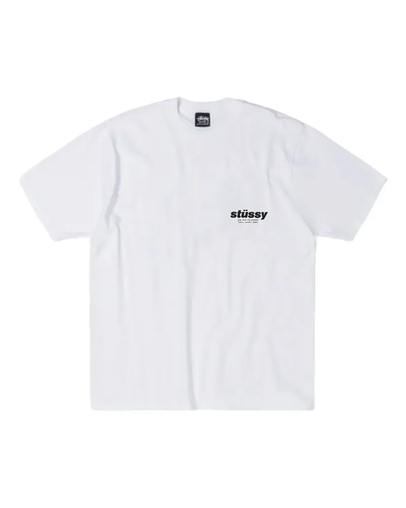 Stüssy T-Shirt mit Würfel-Print - Weiß Weiß