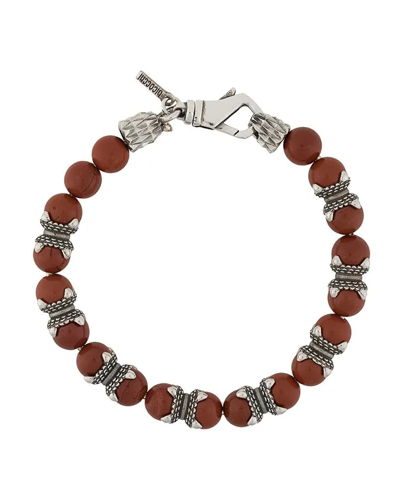 Emanuele Bicocchi Armband mit Jaspisperlen - Rot Rot