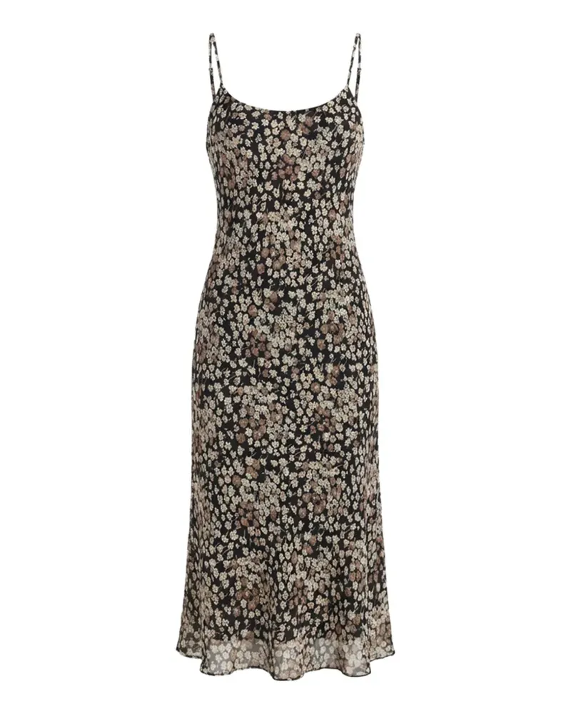 Reformation Emerick Kleid mit floralem Print - Schwarz Schwarz