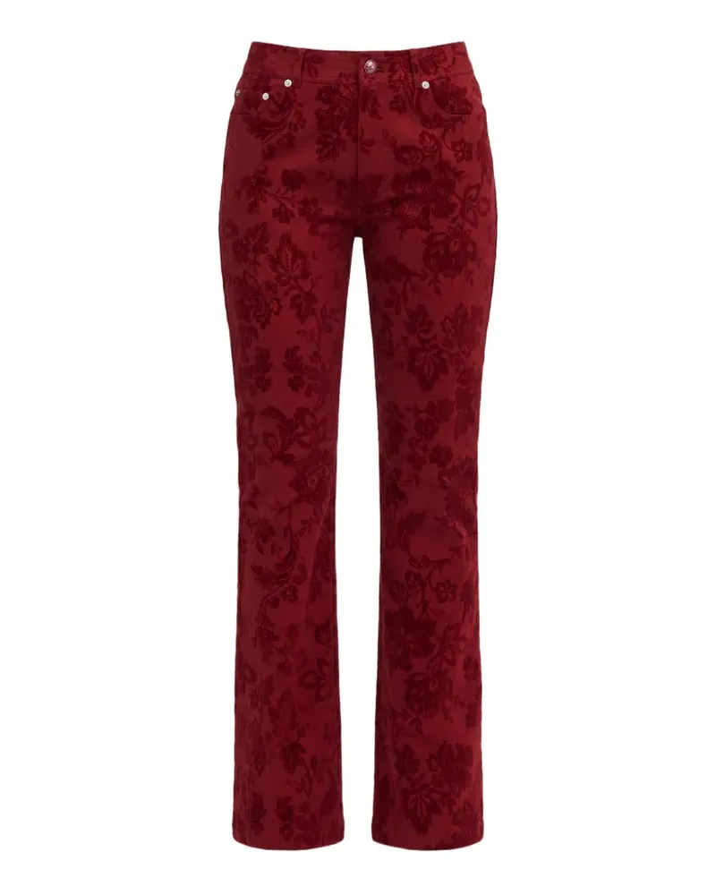 Cinq à Sept Stevie paisley-flocked jeans - Rot Rot