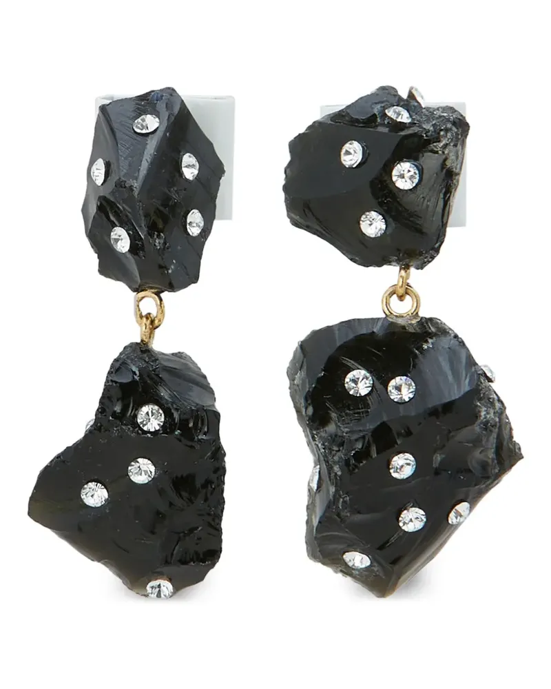 Marni Hängeohrringe mit Strass - Gold Gold