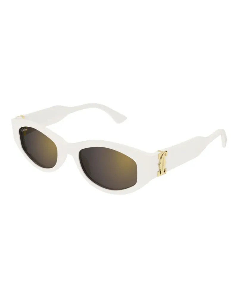 Cartier C de Cartier geometric-frame sunglasses - Weiß Weiß