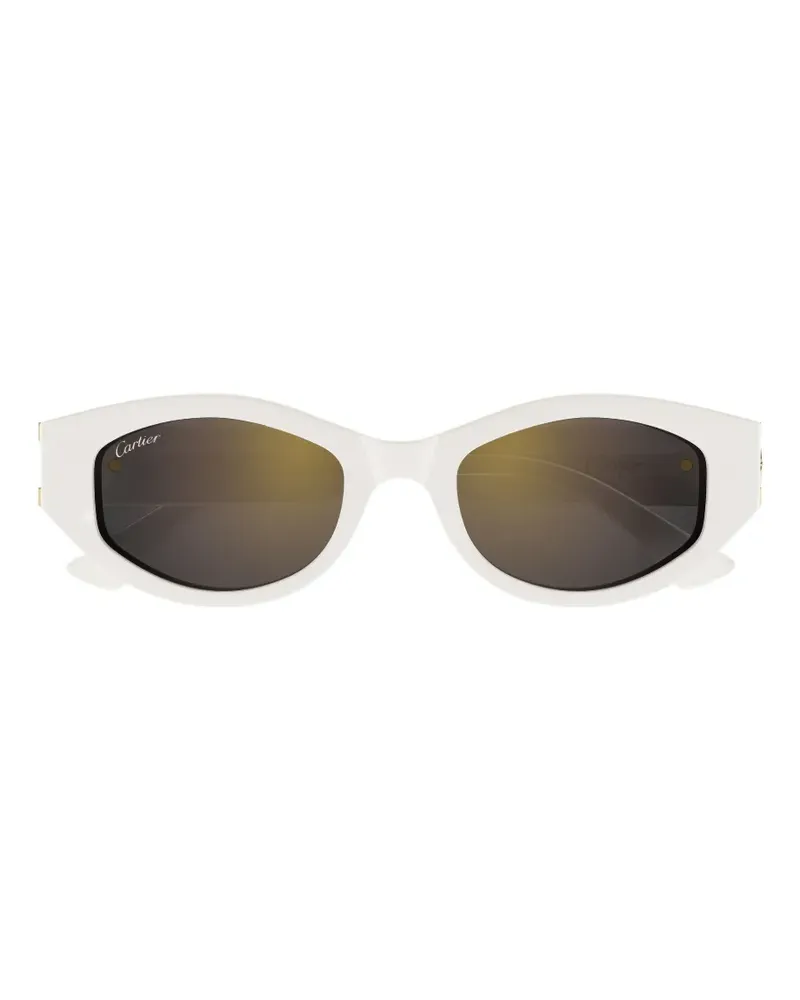 Cartier C de Cartier geometric-frame sunglasses - Weiß Weiß
