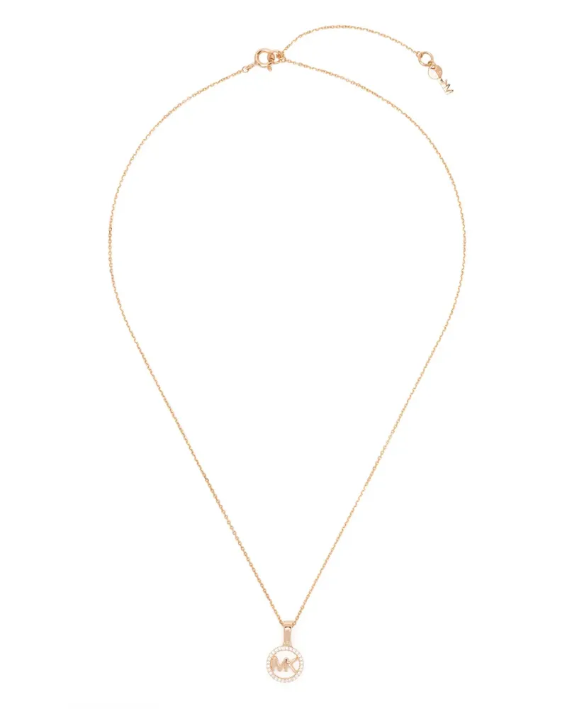 Michael Kors Pavé Halskette mit Logo-Anhänger - Gold Gold